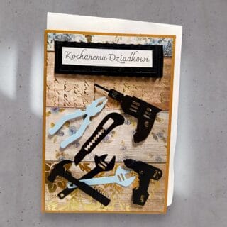 KARTKA RĘCZNIE ROBIONA DLA DZIADKA PERSONALIZOWANA