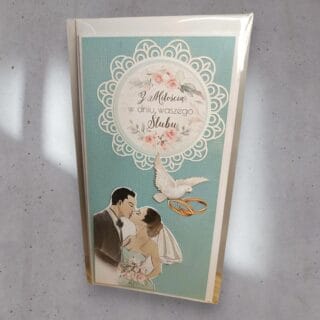 KARTKA RĘCZNIE ROBIONA NA ŚLUB