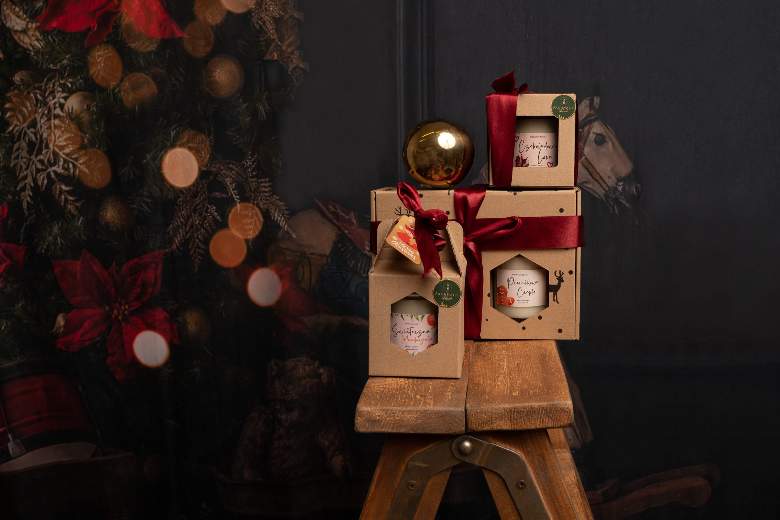 paczki prezentowe ze świecami pachnący blask, instrukcja palenia świec