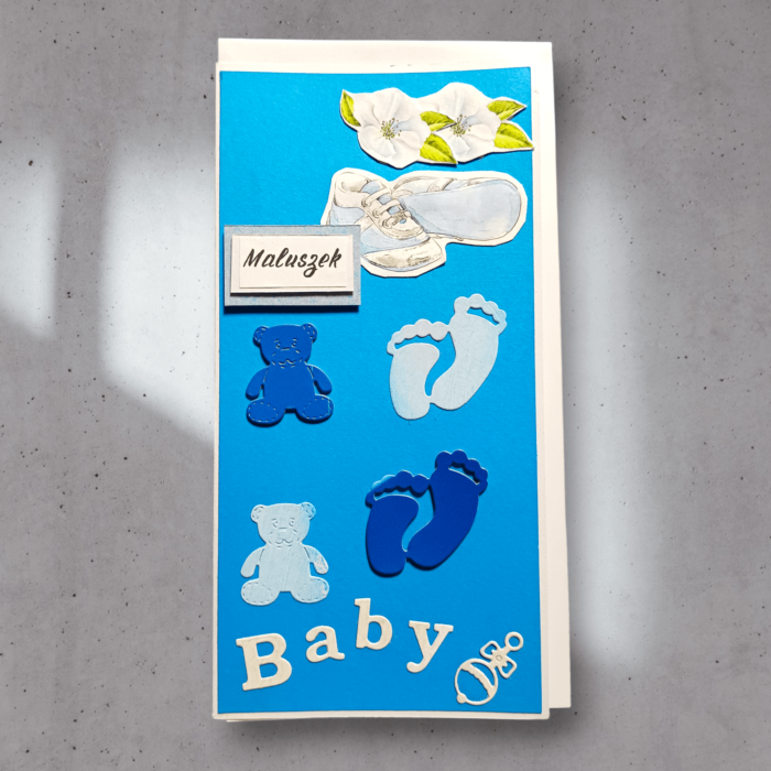 kartka na baby shower dla chłopca
