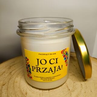 ŚLĄSKA ŚWIECA SOJOWA "JO CI PRZAJA" - KOCHAM CIĘ 
