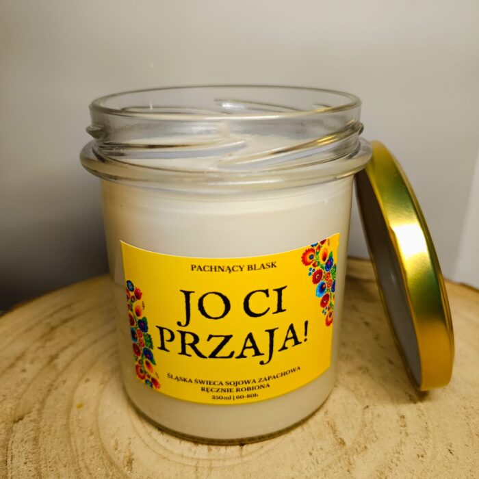 ŚLĄSKA ŚWIECA SOJOWA JO CI PRZAJA - KOCHAM CIĘ