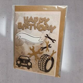 KARTKA DLA MECHANIKA NA URODZINY - RĘCZNIE ROBIONA