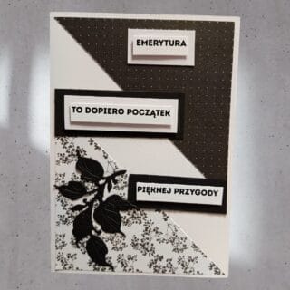 KARTKA Z OKAZJI PRZEJŚCIA NA EMERYTURĘ 