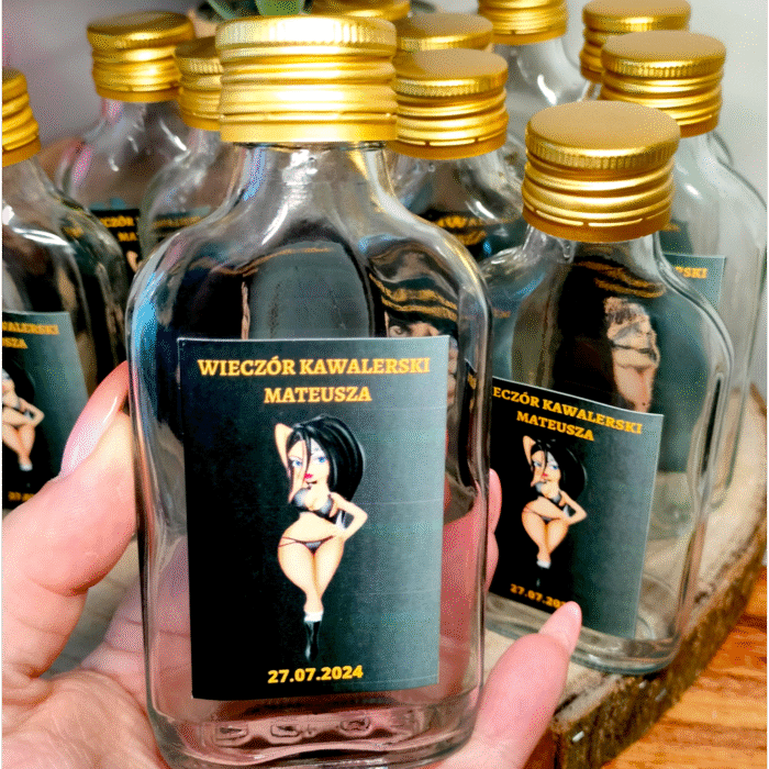 PERSONALIZOWANE BUTELECZKI NA WIECZÓR KAWALERSKI 100ml/200ml