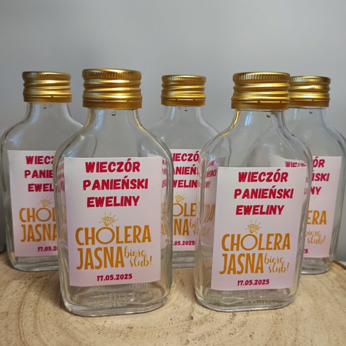 PERSONALIZOWANE BUTELECZKI NA WIECZÓR PANIEŃSKI 100ml/200ml