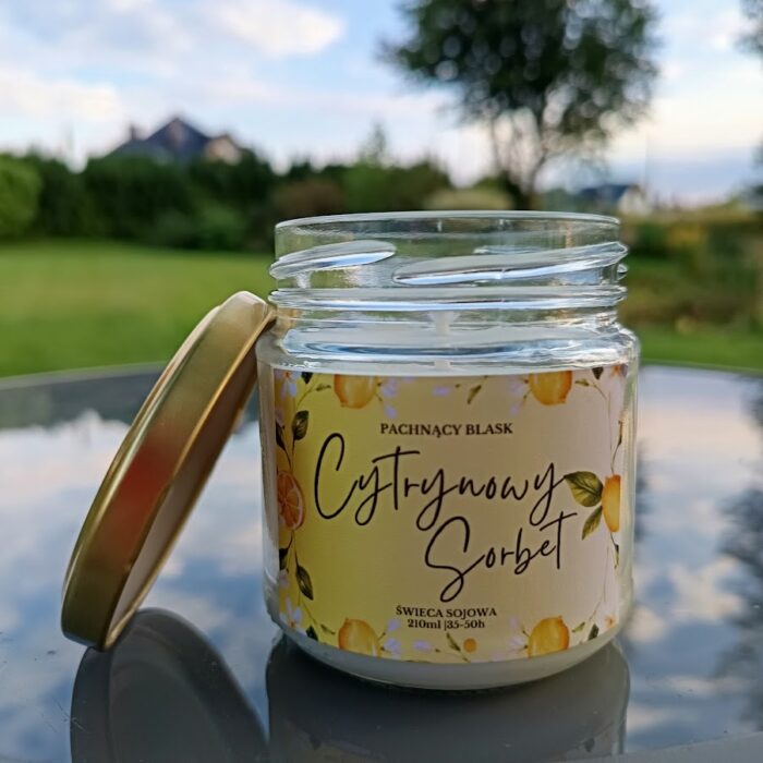 ŚWIECA SOJOWA CYTRYNOWY SORBET 210ML