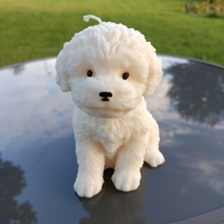 ŚWIECA DUŻY PIESEK - DEKORACYJNA , LABRADOR, SHIH TZU, BICHON FRISE