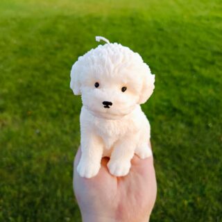 ŚWIECA DUŻY PIESEK - DEKORACYJNA , LABRADOR, SHIH TZU, BICHON FRISE