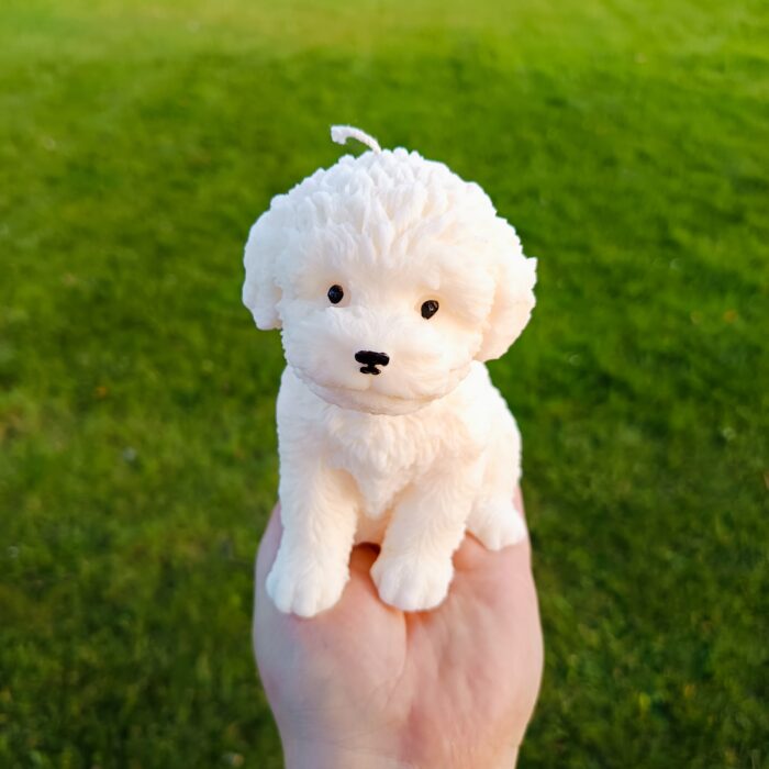 ŚWIECA DUŻY PIESEK - DEKORACYJNA , LABRADOR, SHIH TZU, BICHON FRISE