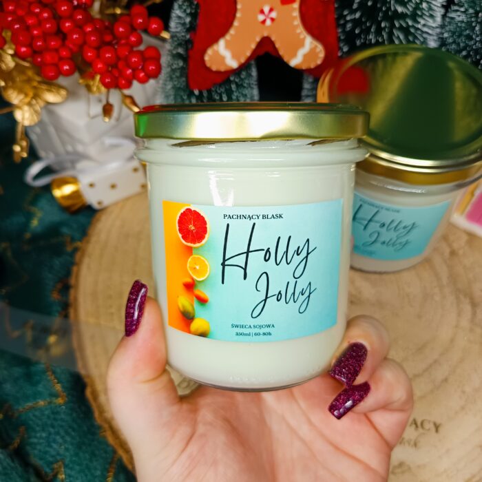 ŚWIECA SOJOWA HOLLY JOLLY 350ml 