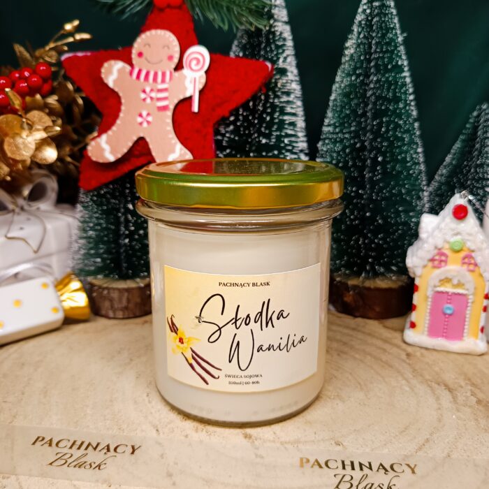ŚWIECA SOJOWA SŁODKA WANILIA