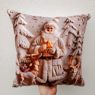 ŚWIĄTECZNA PODUSZKA Z MIKOŁAJEM