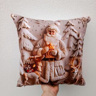 ŚWIĄTECZNA PODUSZKA Z MIKOŁAJEM