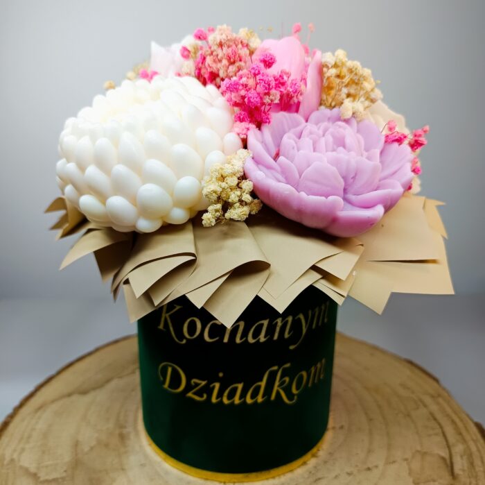 FLOWERBOX Z WOSKU DLA BABCI I DZIADKA